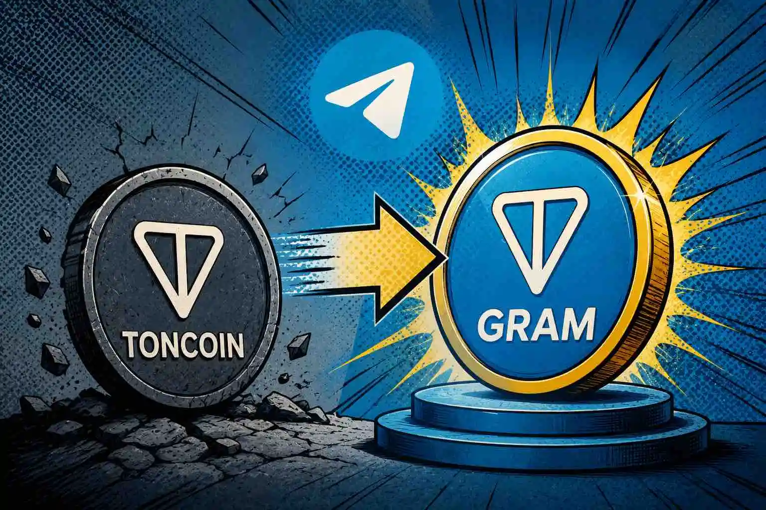 Toncoin podría desaparecer: Telegram impulsa el regreso de Gram