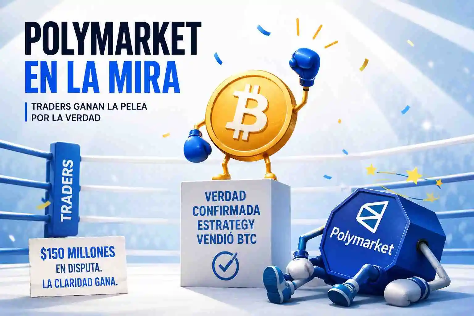 Polymarket enfrenta crisis tras bloquear pago de USD 150M sobre Strategy
