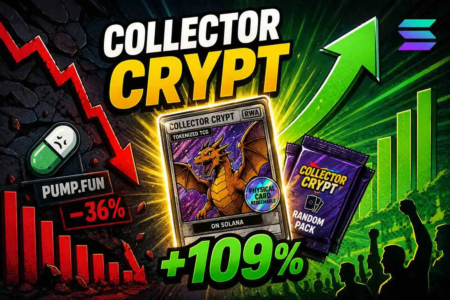 Pump.fun pierde impulso mientras Collector Crypt crece en Solana