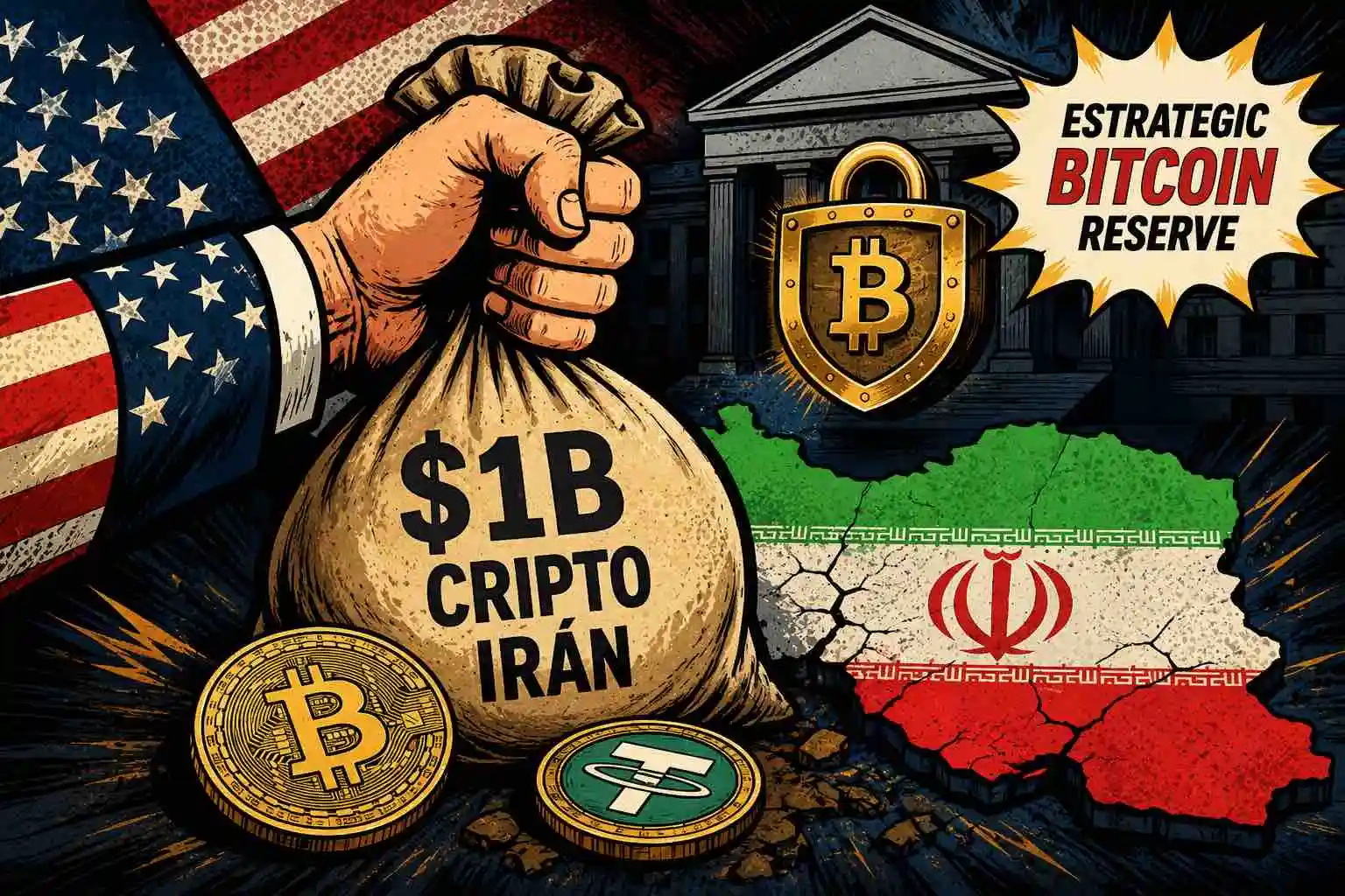 El decomiso de criptos a Irán prueba la Reserva Bitcoin de Trump