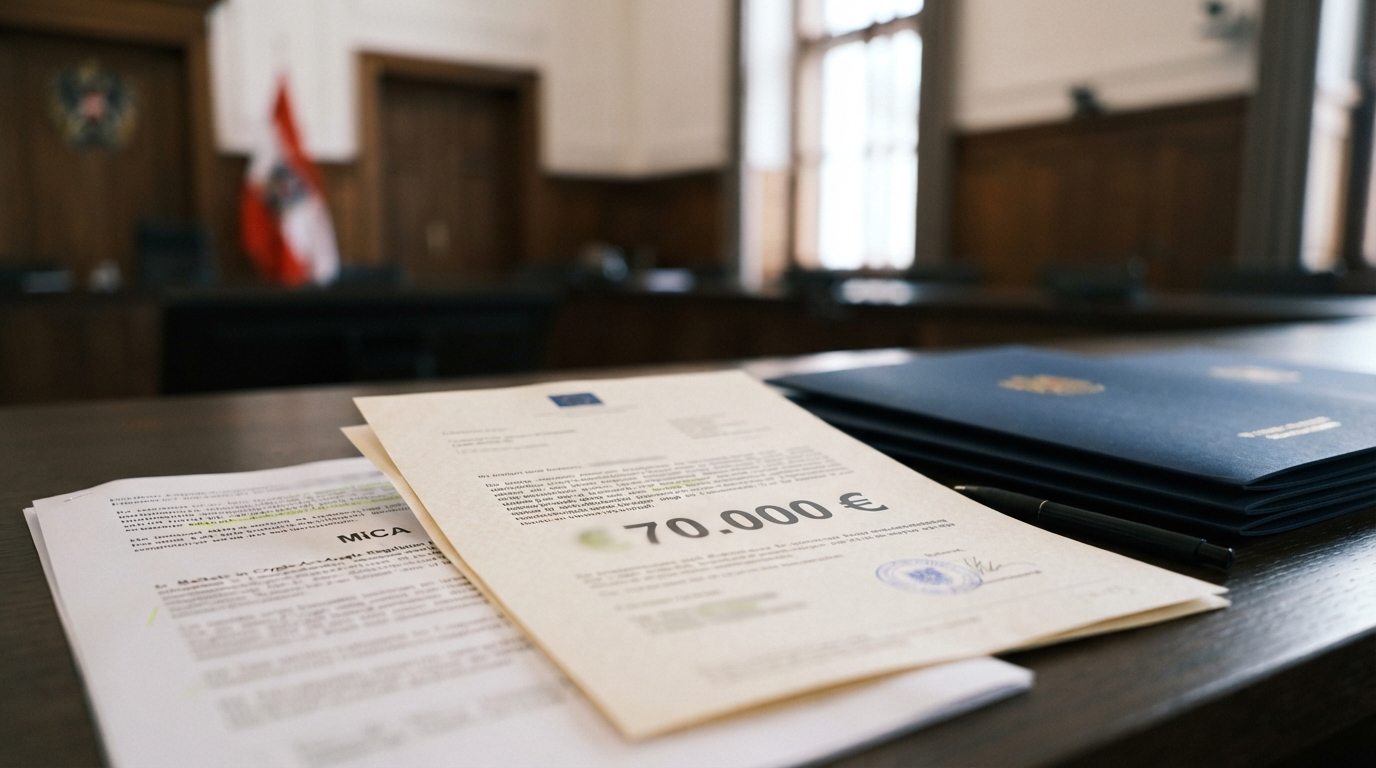 Reglamento MiCA: Primera multa en Austria para un exchange cripto